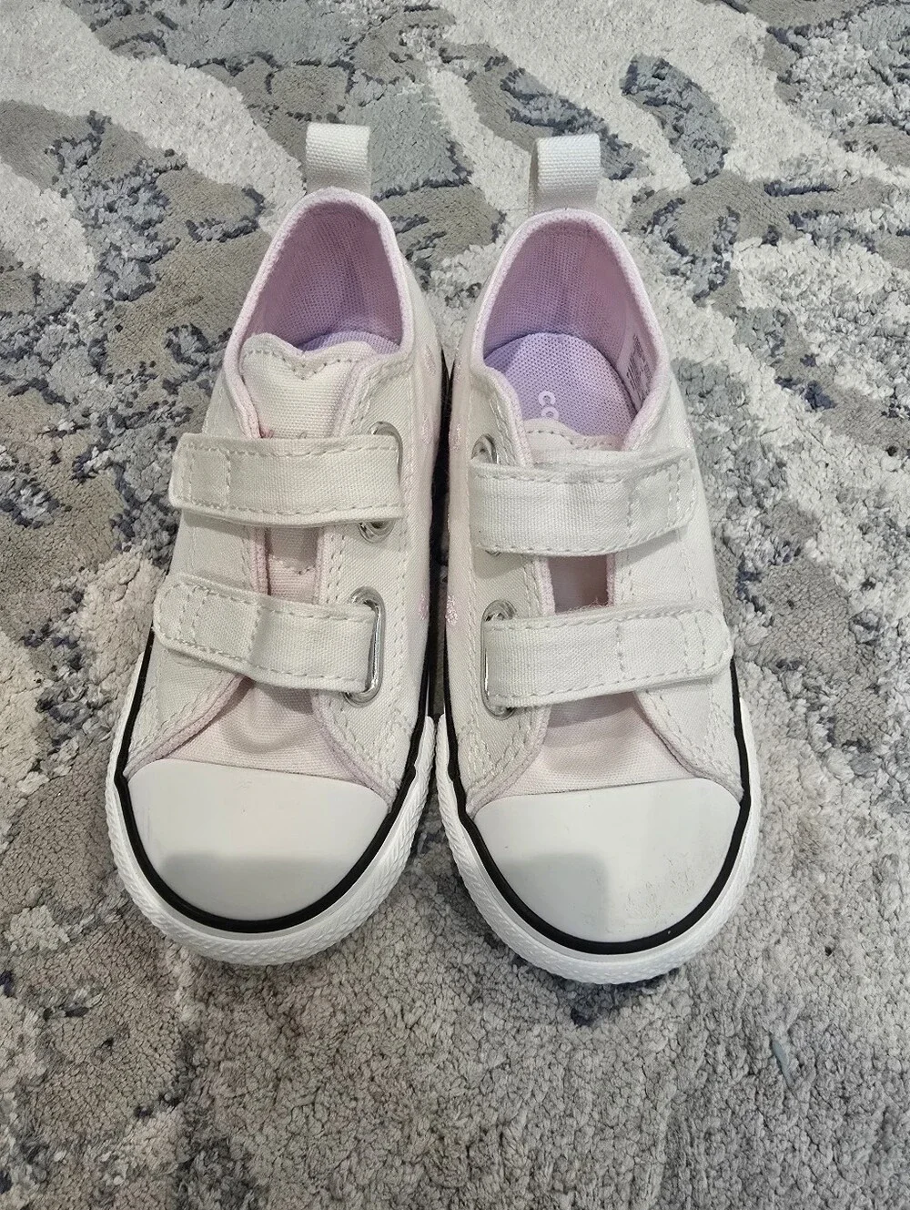 New Kids Low-Top Canvas Velcro Sneakers 8c